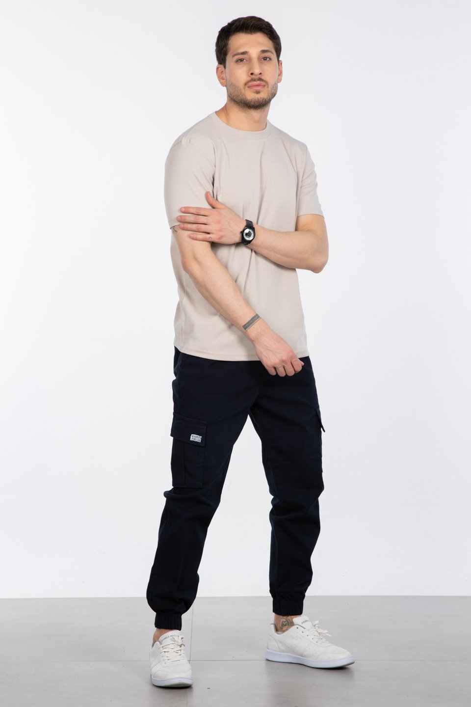 Basic t-shirt-2143-1 Taş