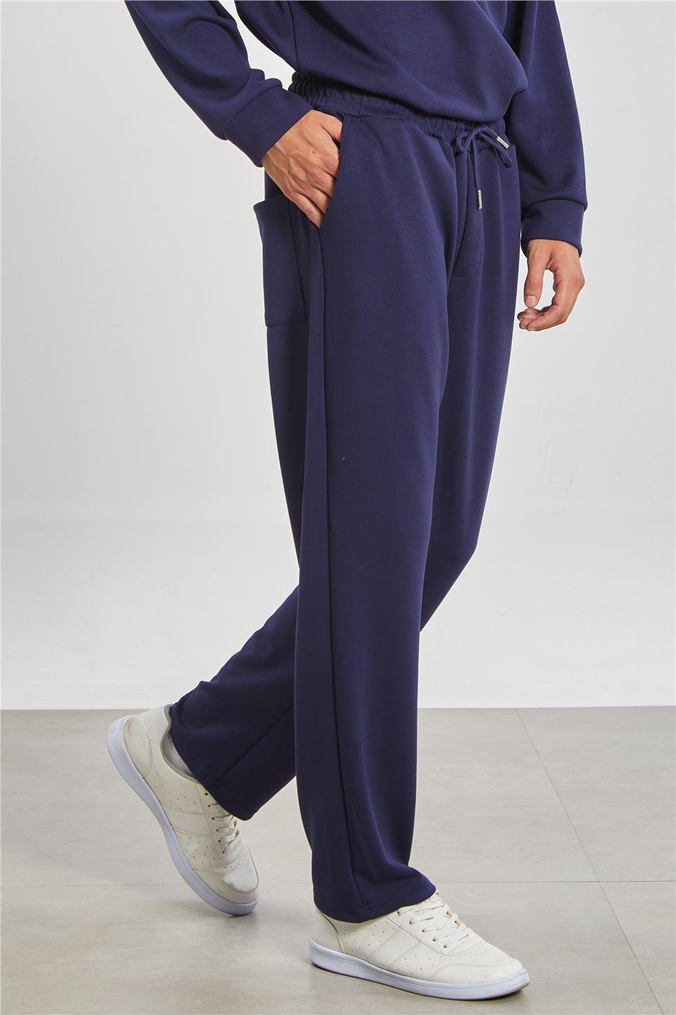 Beli Bağlamalı Erkek Eşofman Altı - Lacivert 