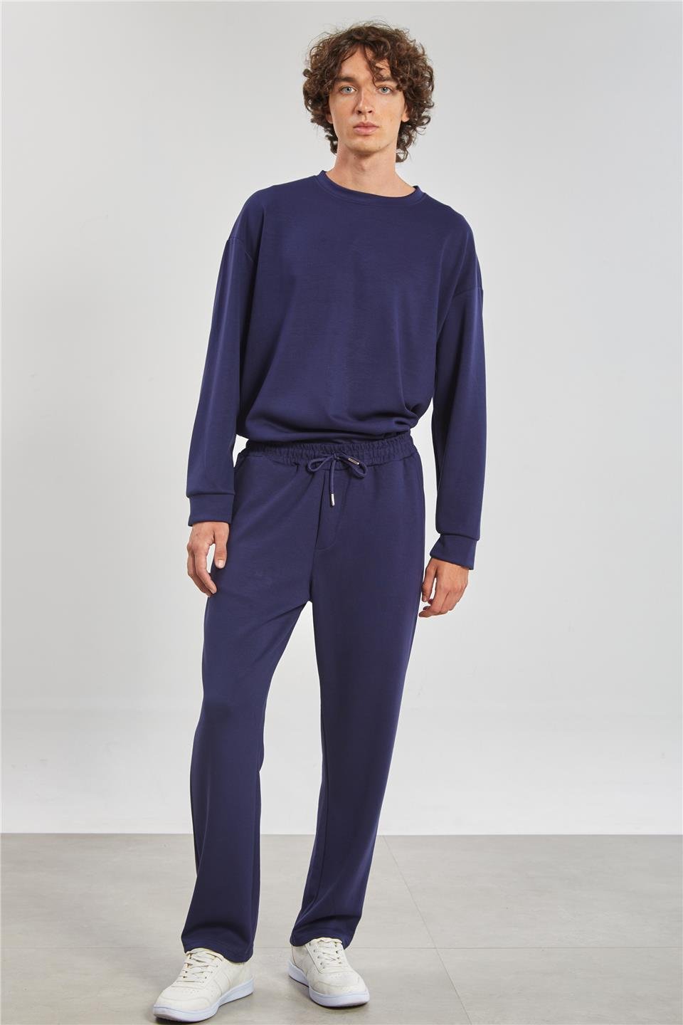 Beli Bağlamalı Erkek Eşofman Altı - Lacivert 