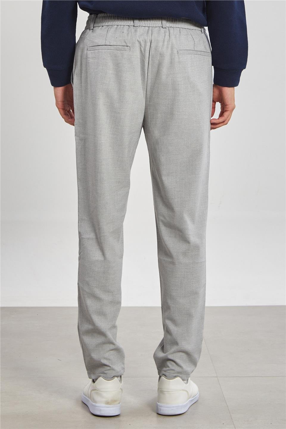 Beli Lastikli Jogger Erkek Pantolon - Gri
