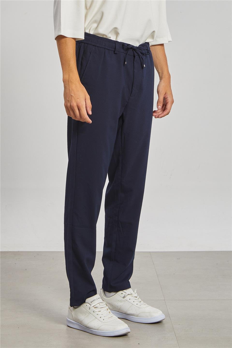 Beli Lastikli Jogger Erkek Pantolon - Lacivert