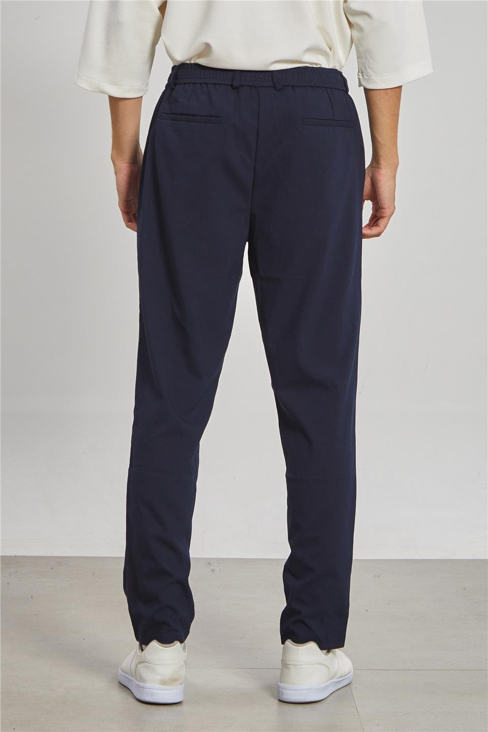 Beli Lastikli Jogger Erkek Pantolon - Lacivert