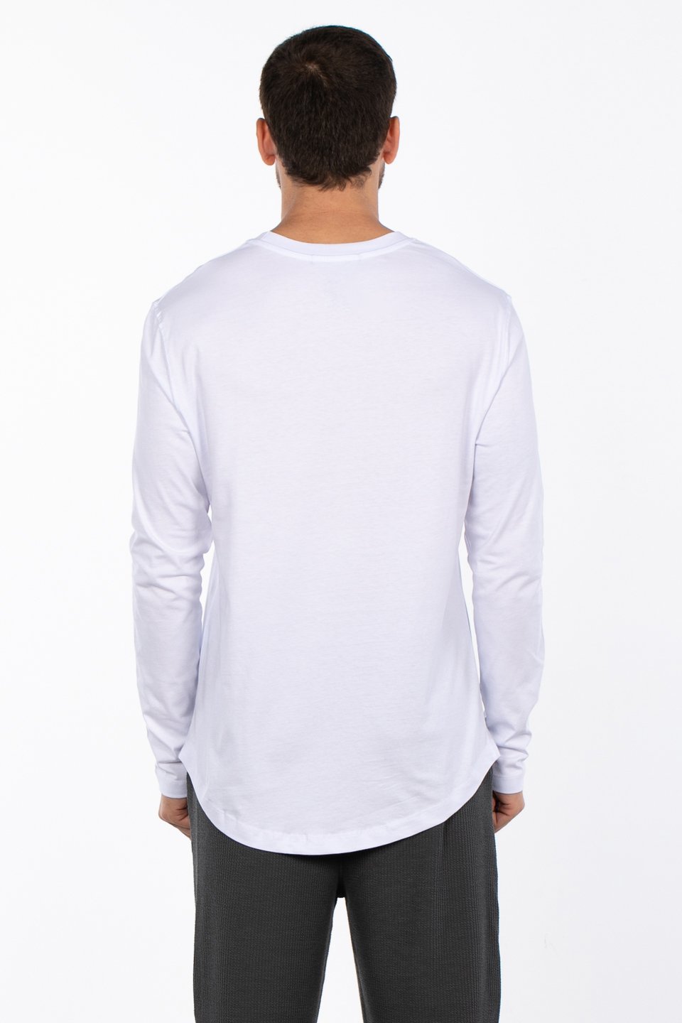 Bisiklet yaka uzun kol t-shirt COOL LINE-1136 Beyaz