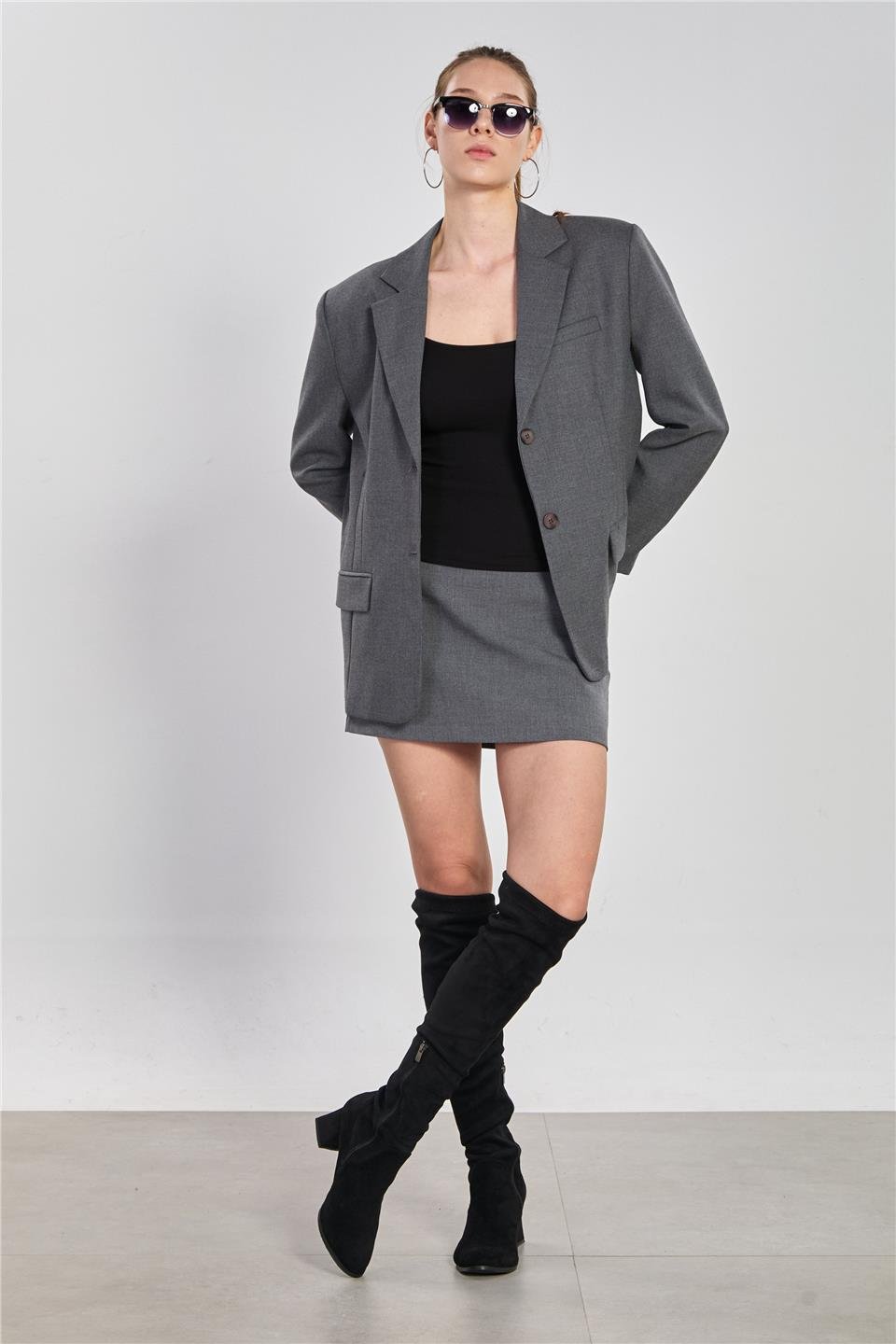 Blazer ceket PERRY-9281 Antrasit