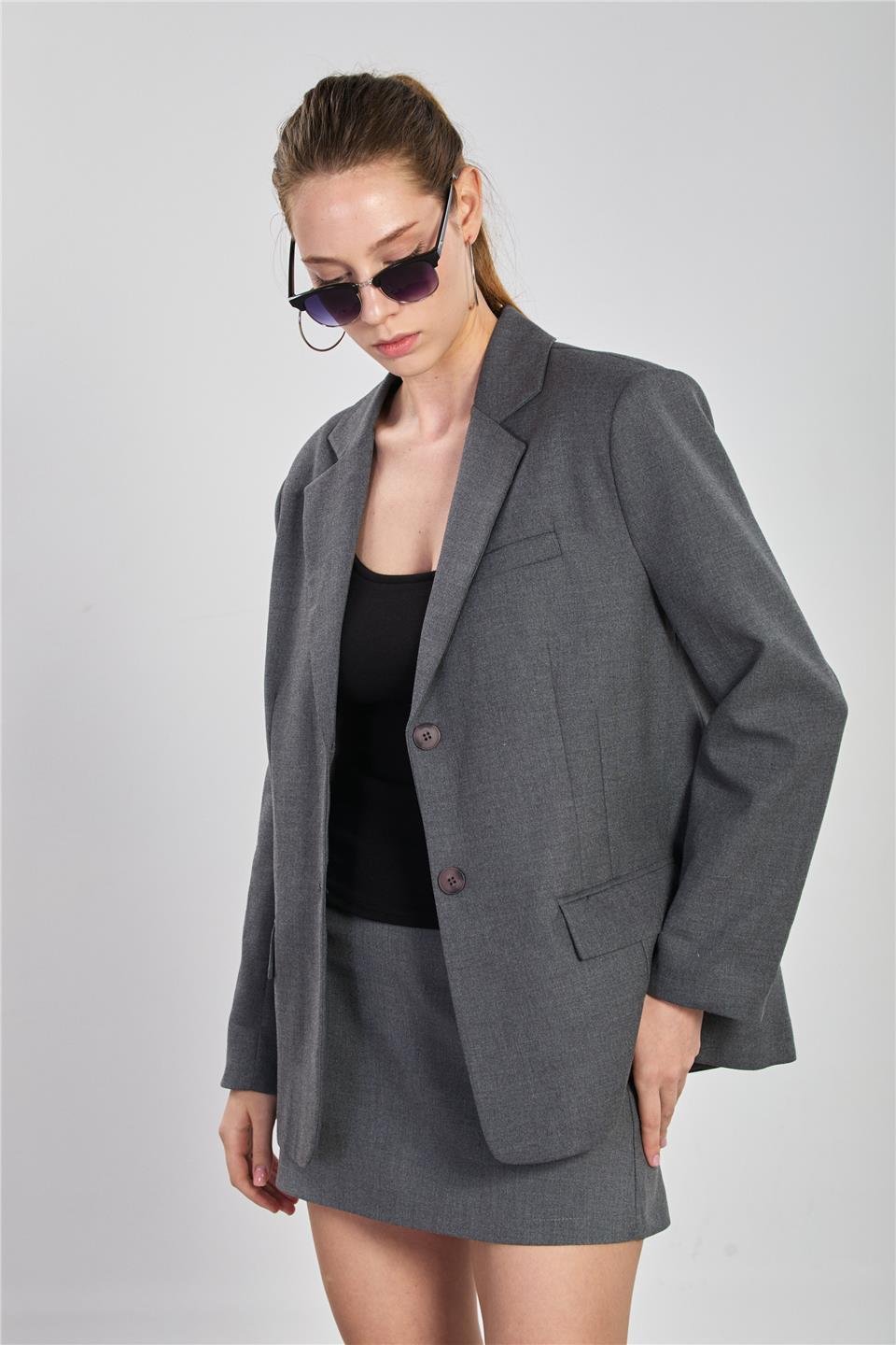 Blazer ceket PERRY-9281 Antrasit