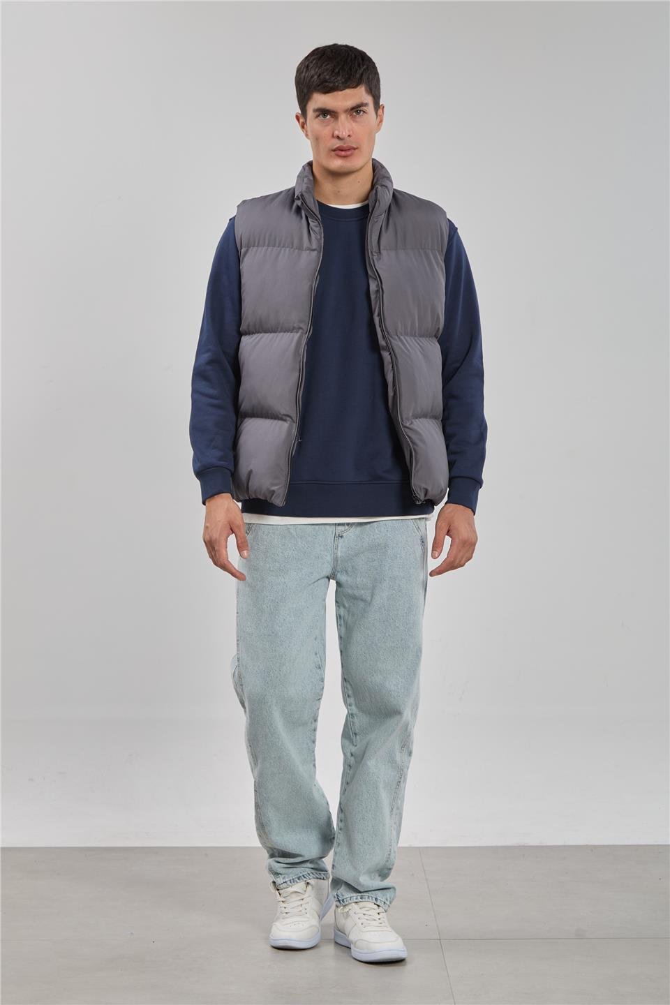 Dik yaka şişme yelek-RBS-Y Antrasit