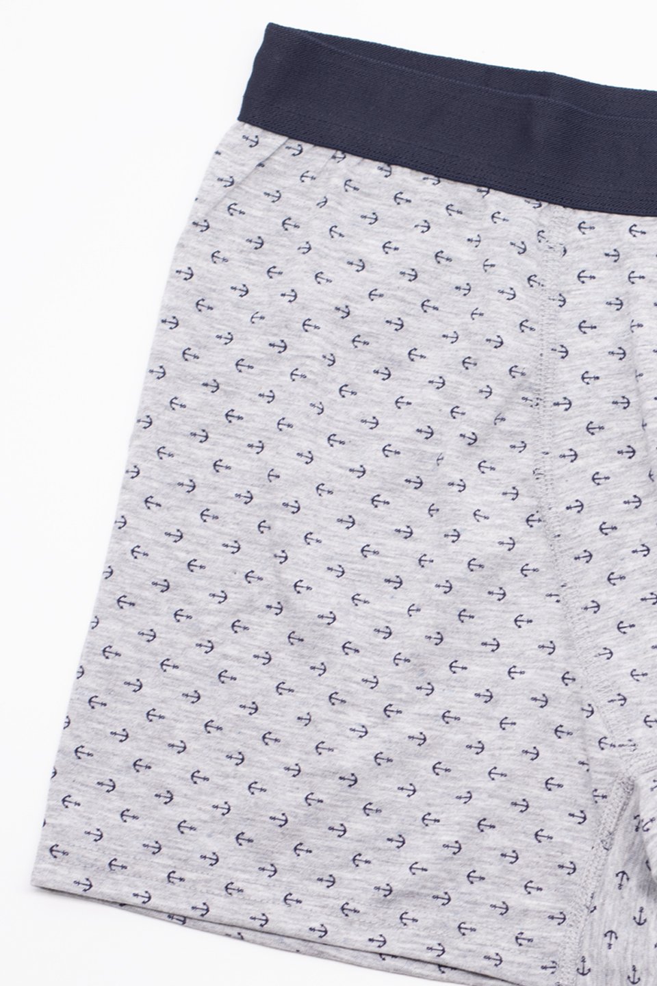 Erkek Çapa Desenli Boxer - Gri