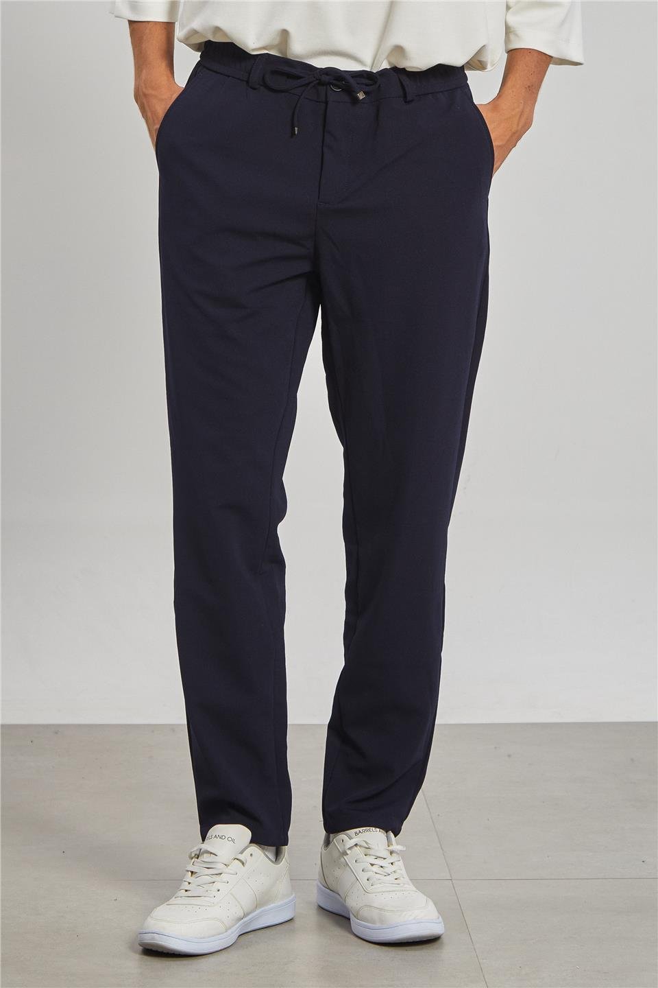 Erkek Fleto Cep Jogger Pantolon - Lacivert