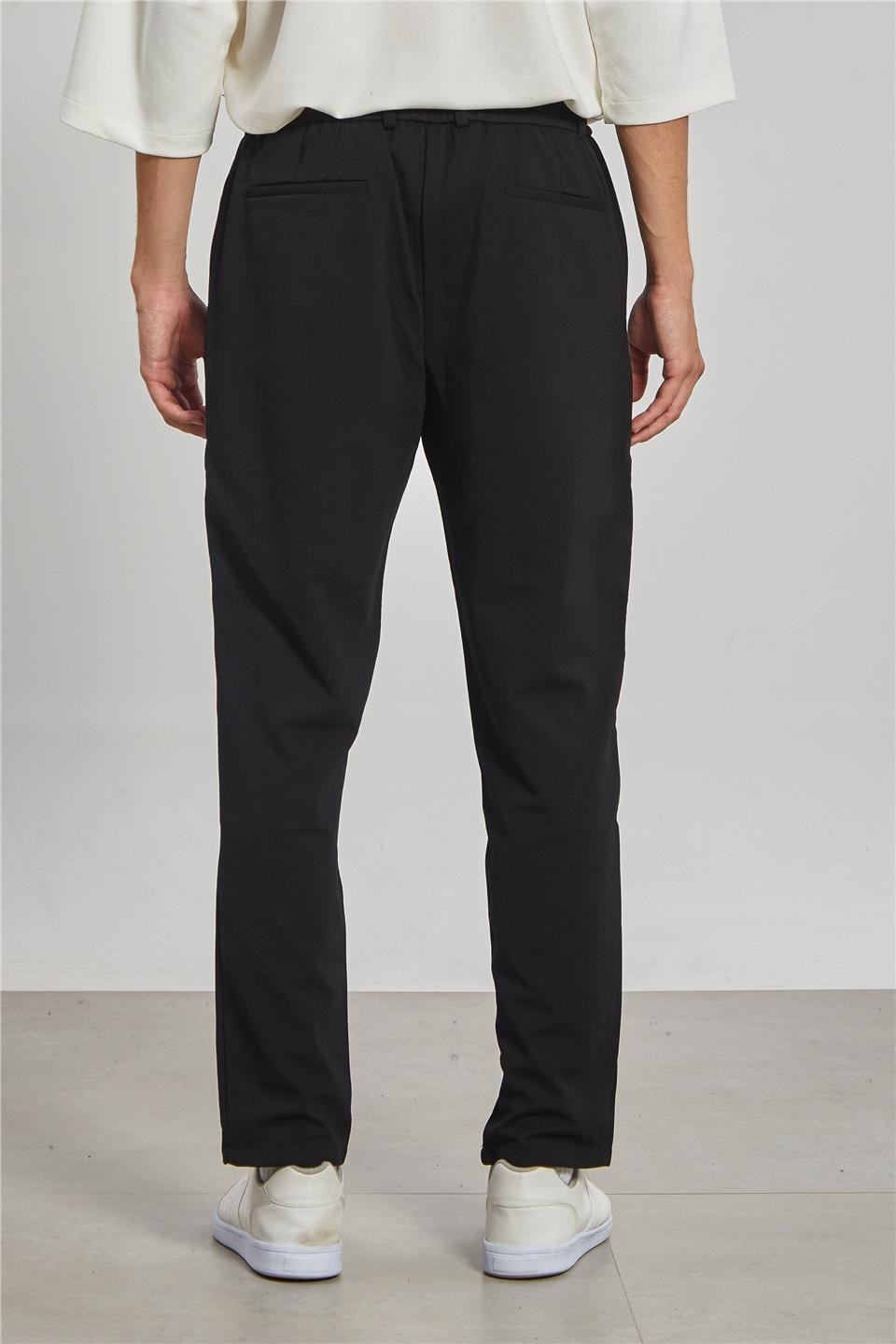 Erkek Fleto Cep Jogger Pantolon - Siyah