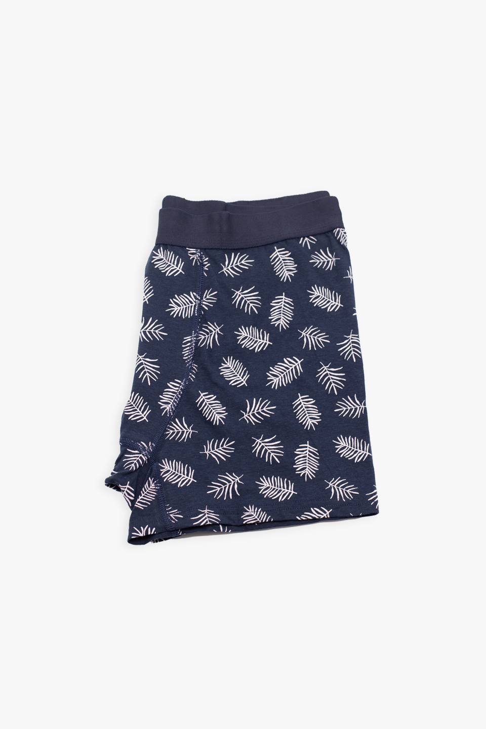 Erkek Yaprak Desenli Boxer - Lacivert