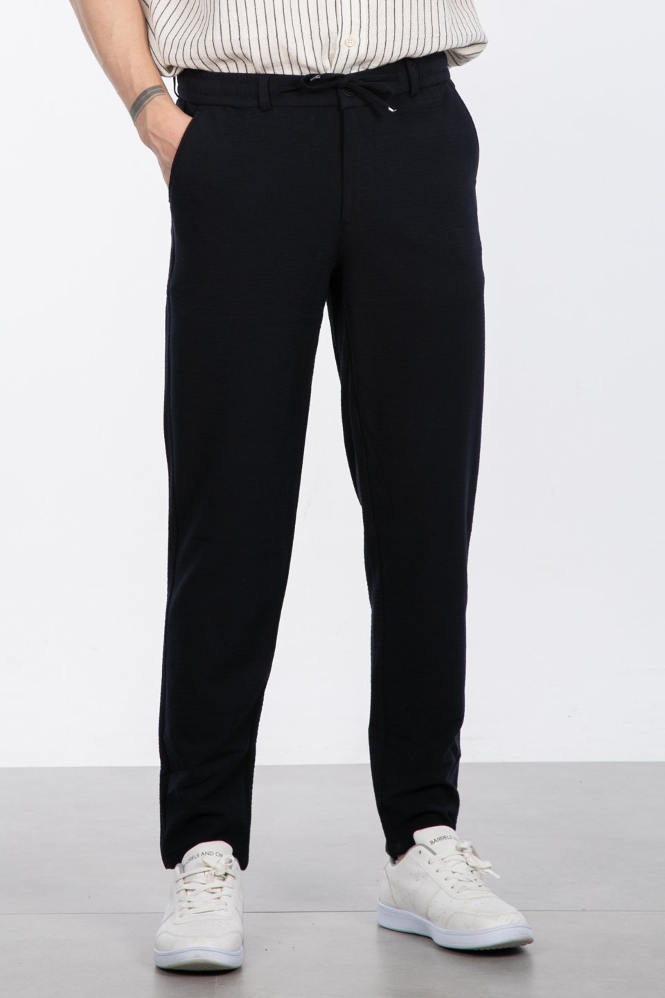 Fermuarlı jogger pantolon-7005 Lacivert