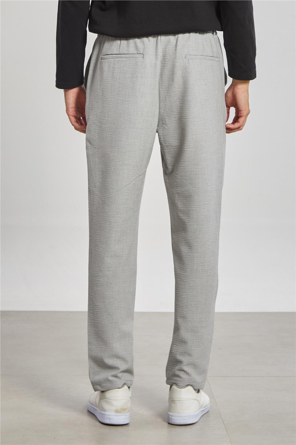 Fermuarlı Jogger Pantolon - Gri