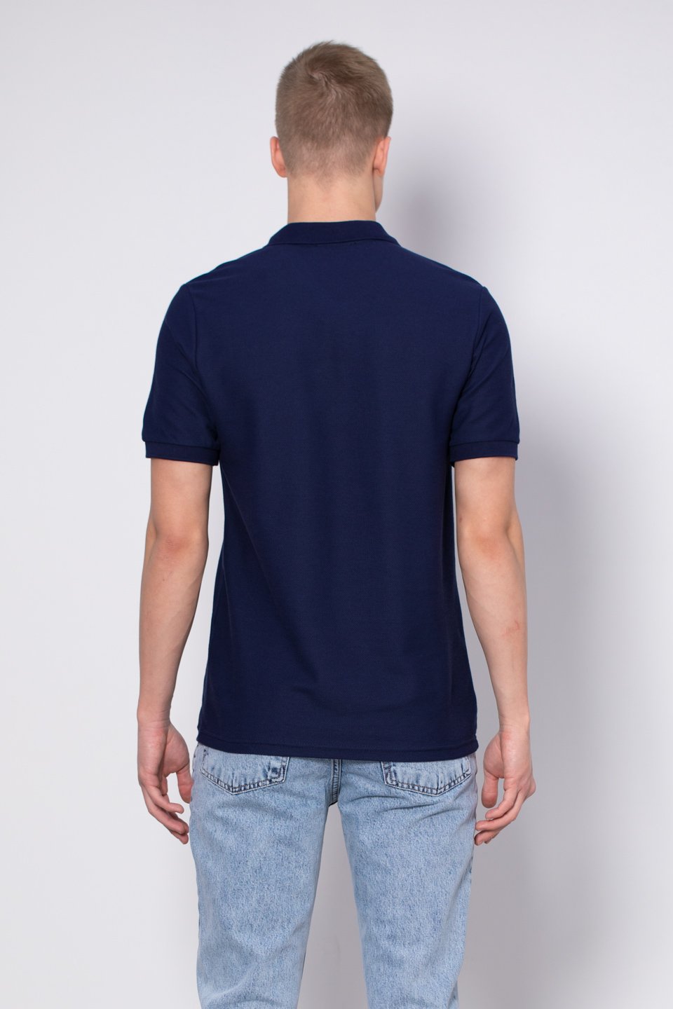 Fermuarlı Polo Yaka T-Shirt - İndigo