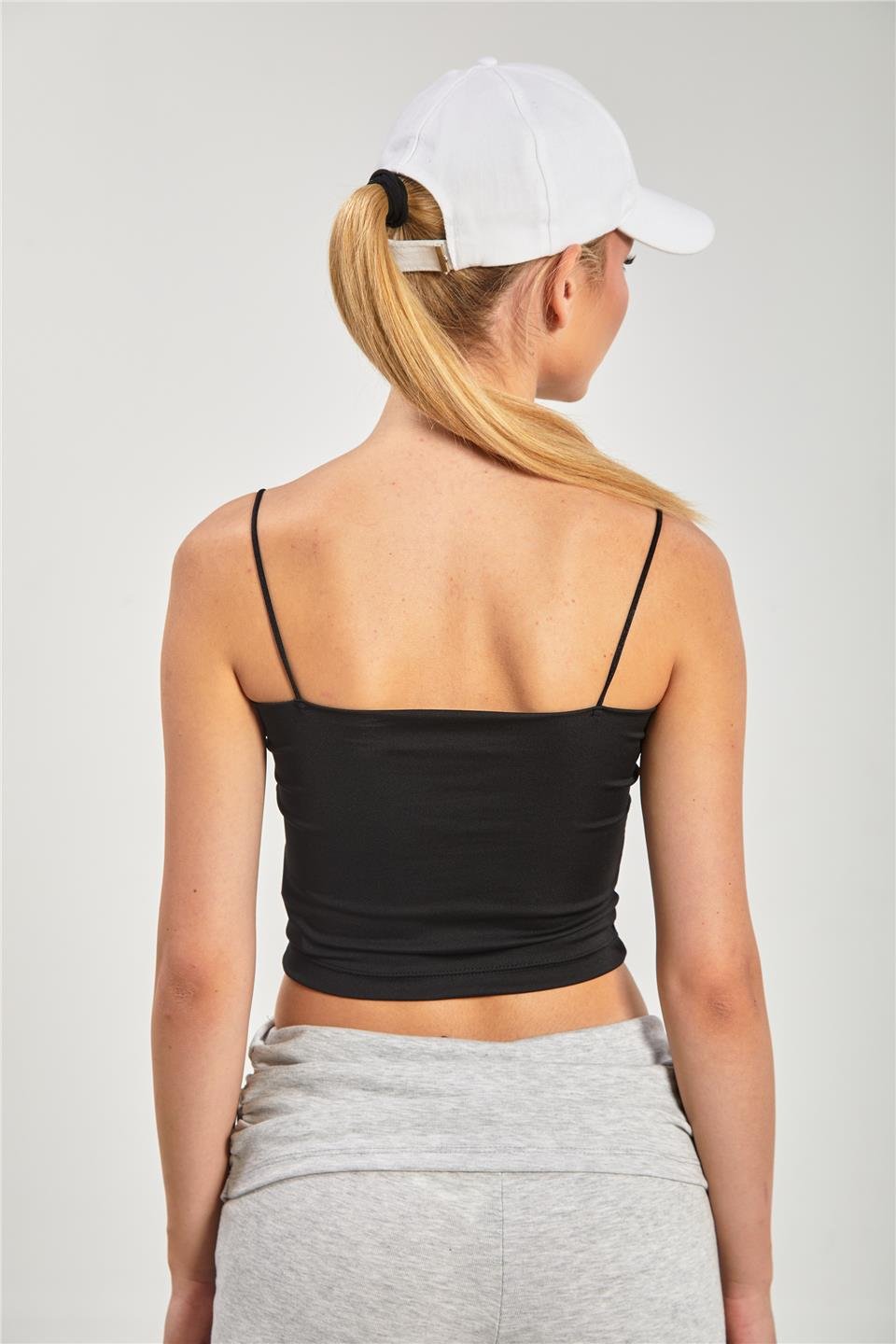 Göğüs pedli askılı atlet-1010 Siyah