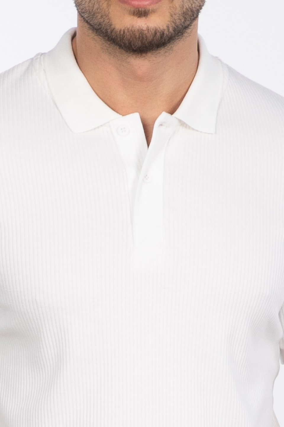 İğne detay interlok t-shirt-2281 Ekru