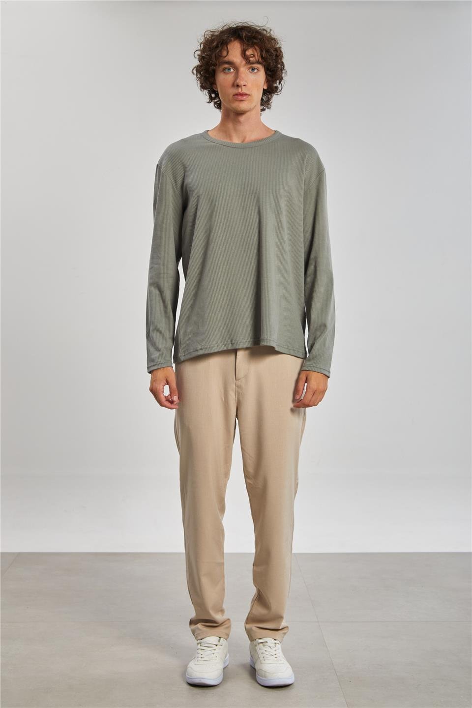 İnterlok Erkek Sweat - Haki