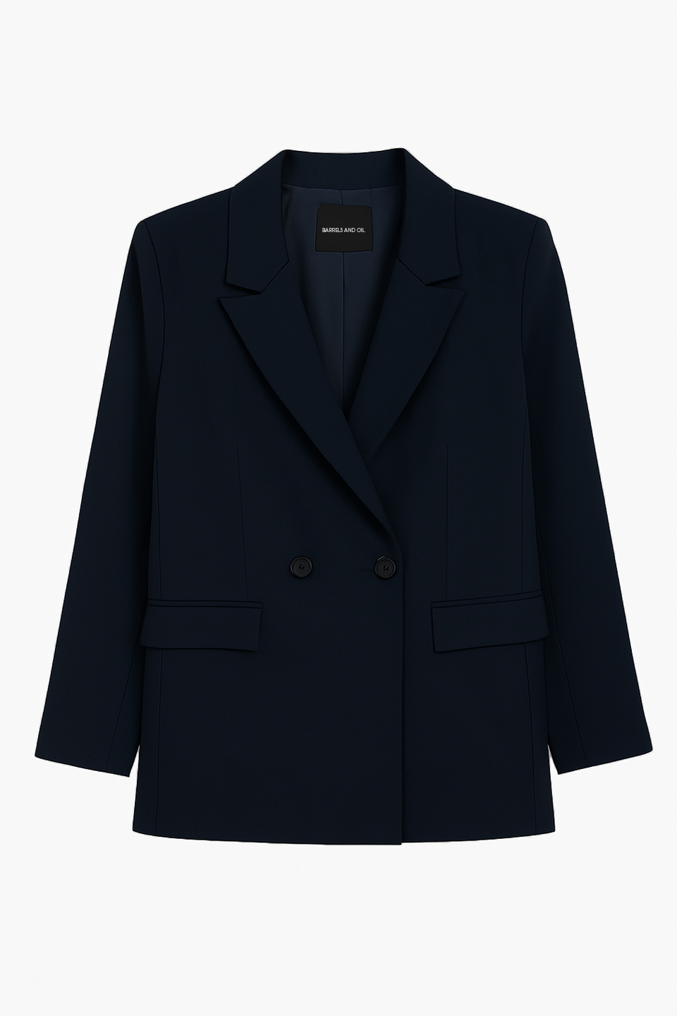 Kadın Çift Düğmeli Blazer Ceket - Lacivert