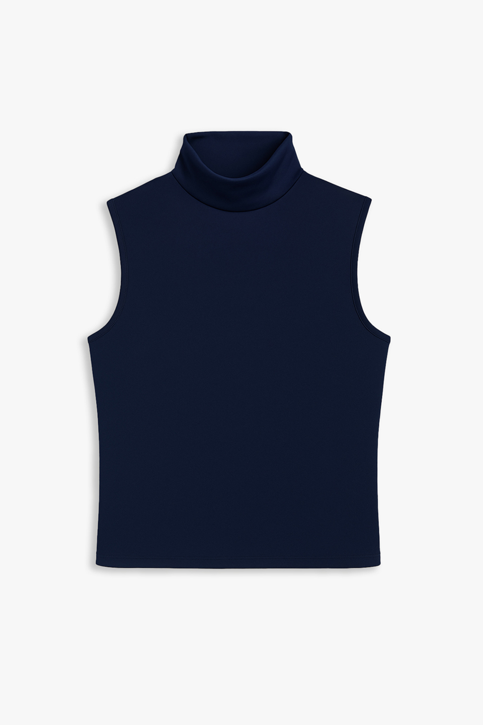 Kadın Dik Yaka Sıfır Kol Body - Lacivert