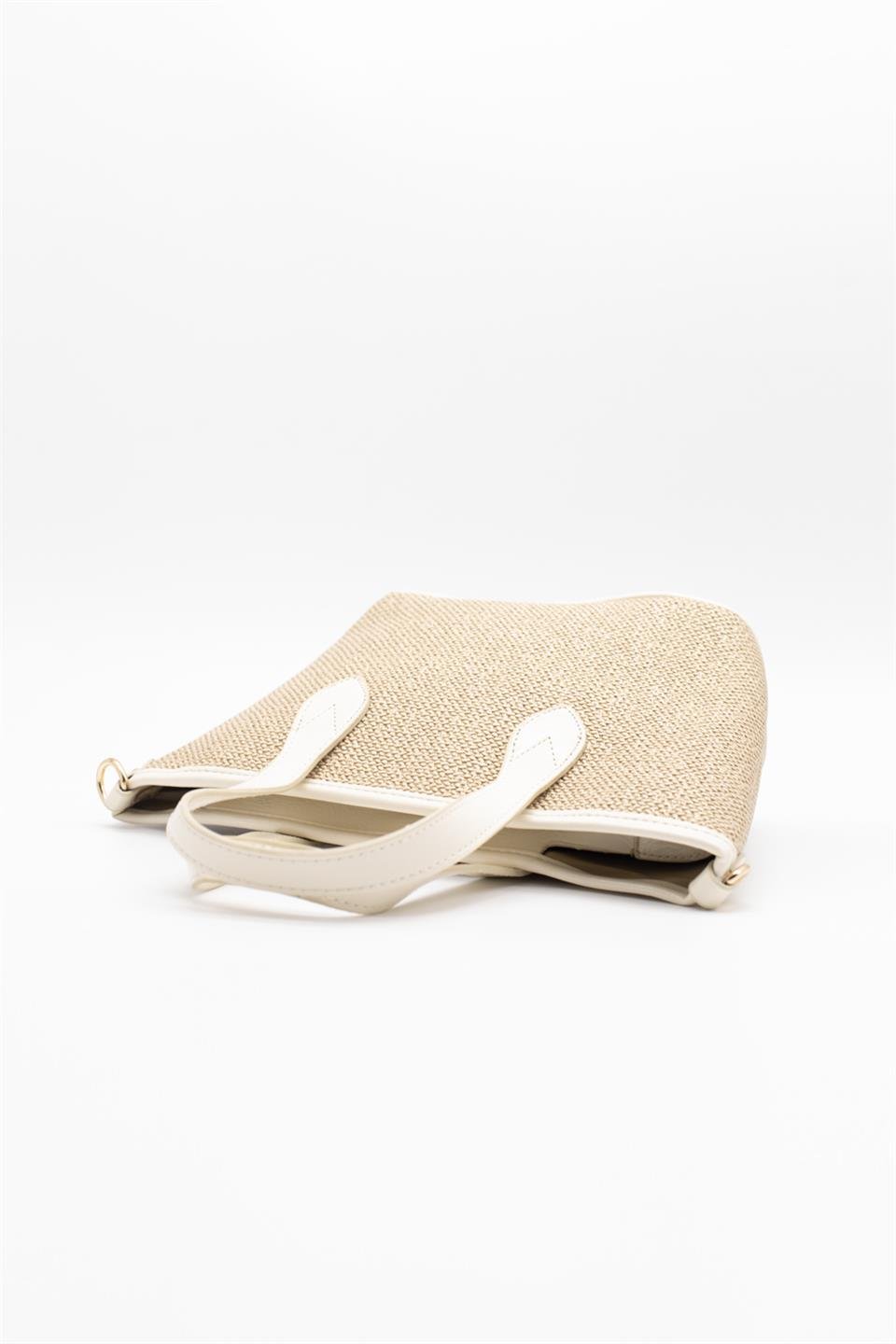 Kadın Hasır Kol Çantası - Bej