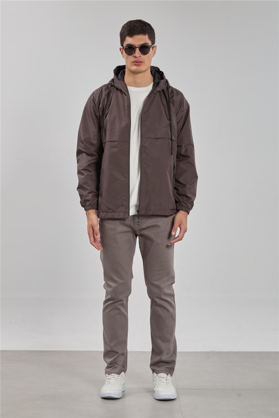 Kapüşonlu teknik mont-3438 Antrasit