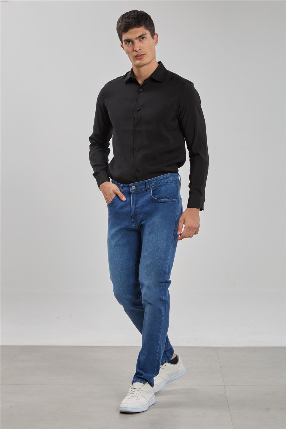 PABLO-Regular fit pantolon-5141 Açık Mavi