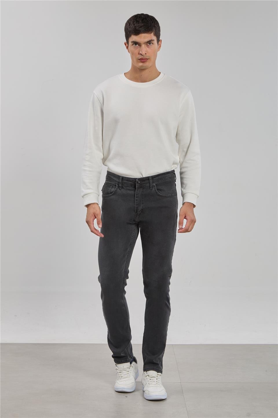 PABLO-Regular fit pantolon-5141 Antrasit