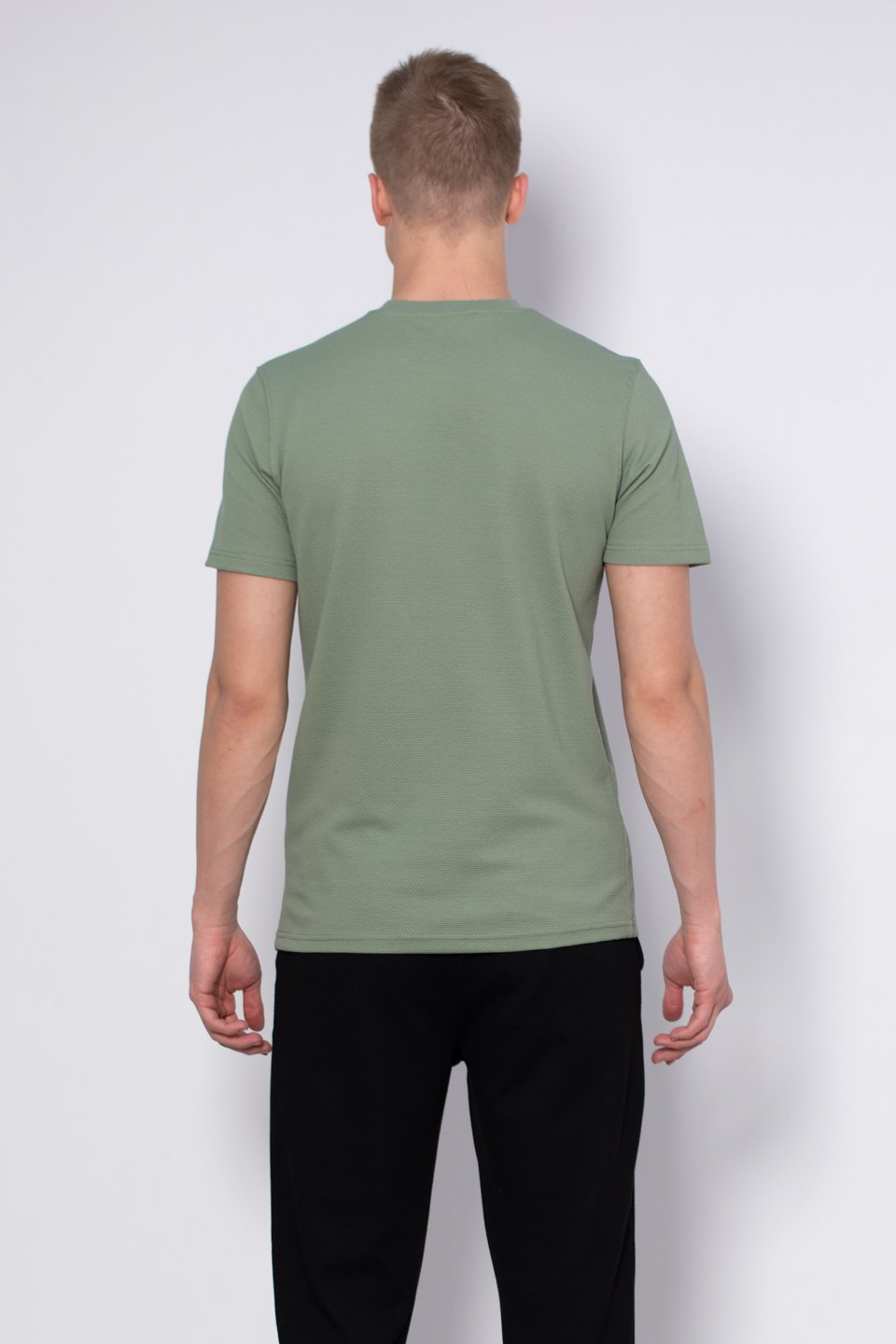 Petek desen regular fit t-shirt-2639 Elma