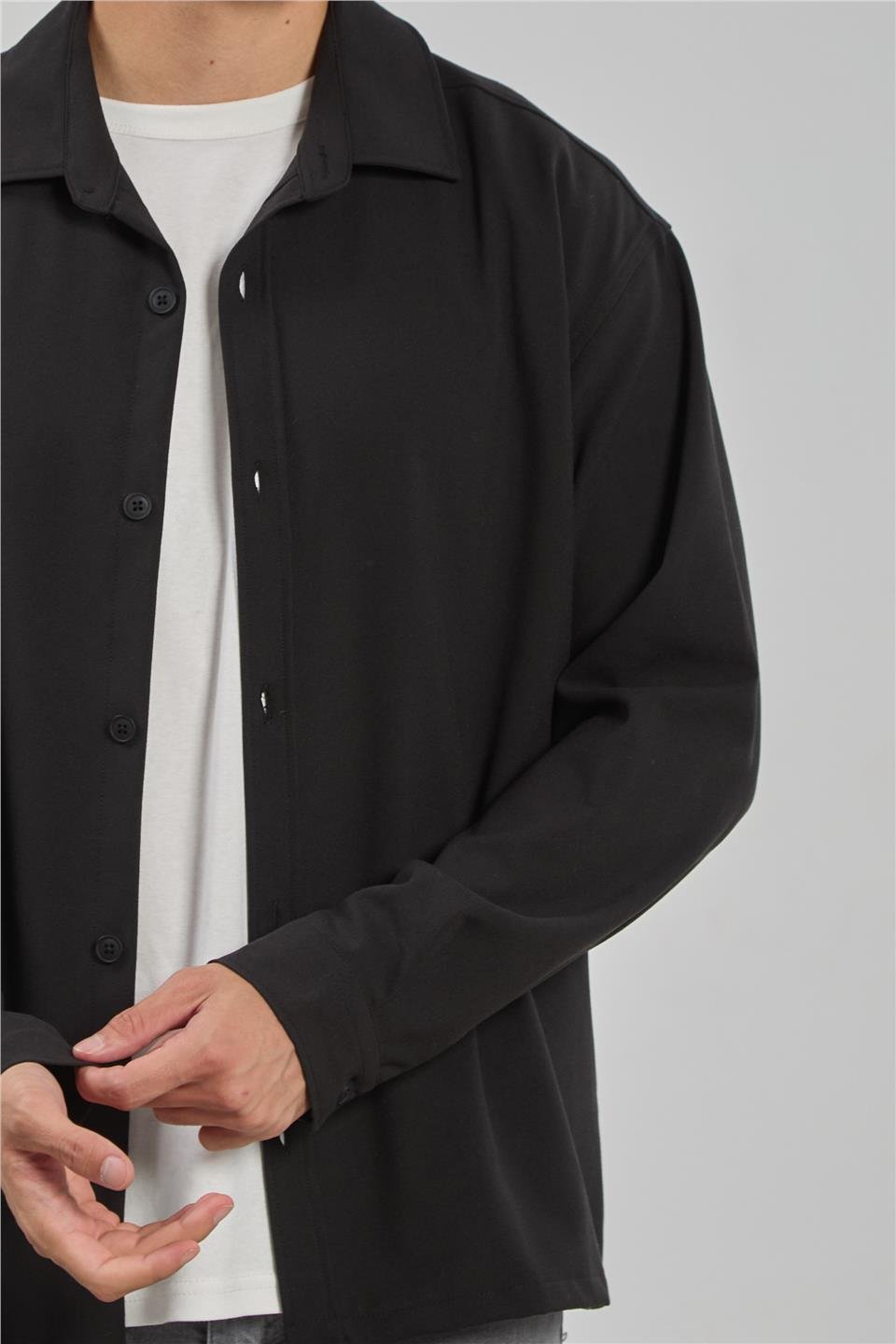 Regular fit gömlek-1190 Siyah