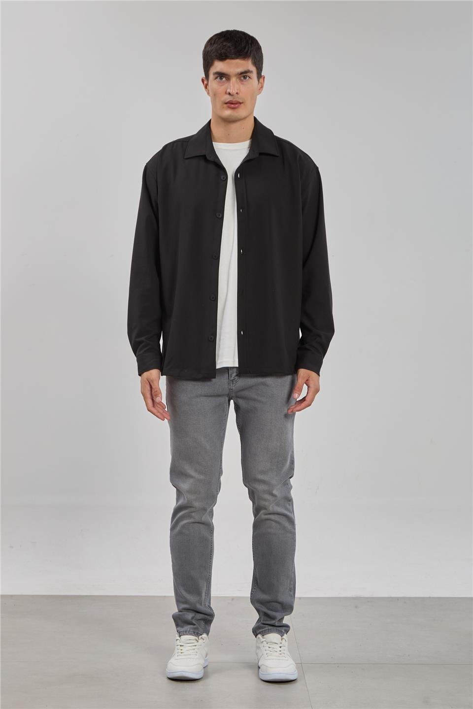 Regular fit gömlek-1190 Siyah