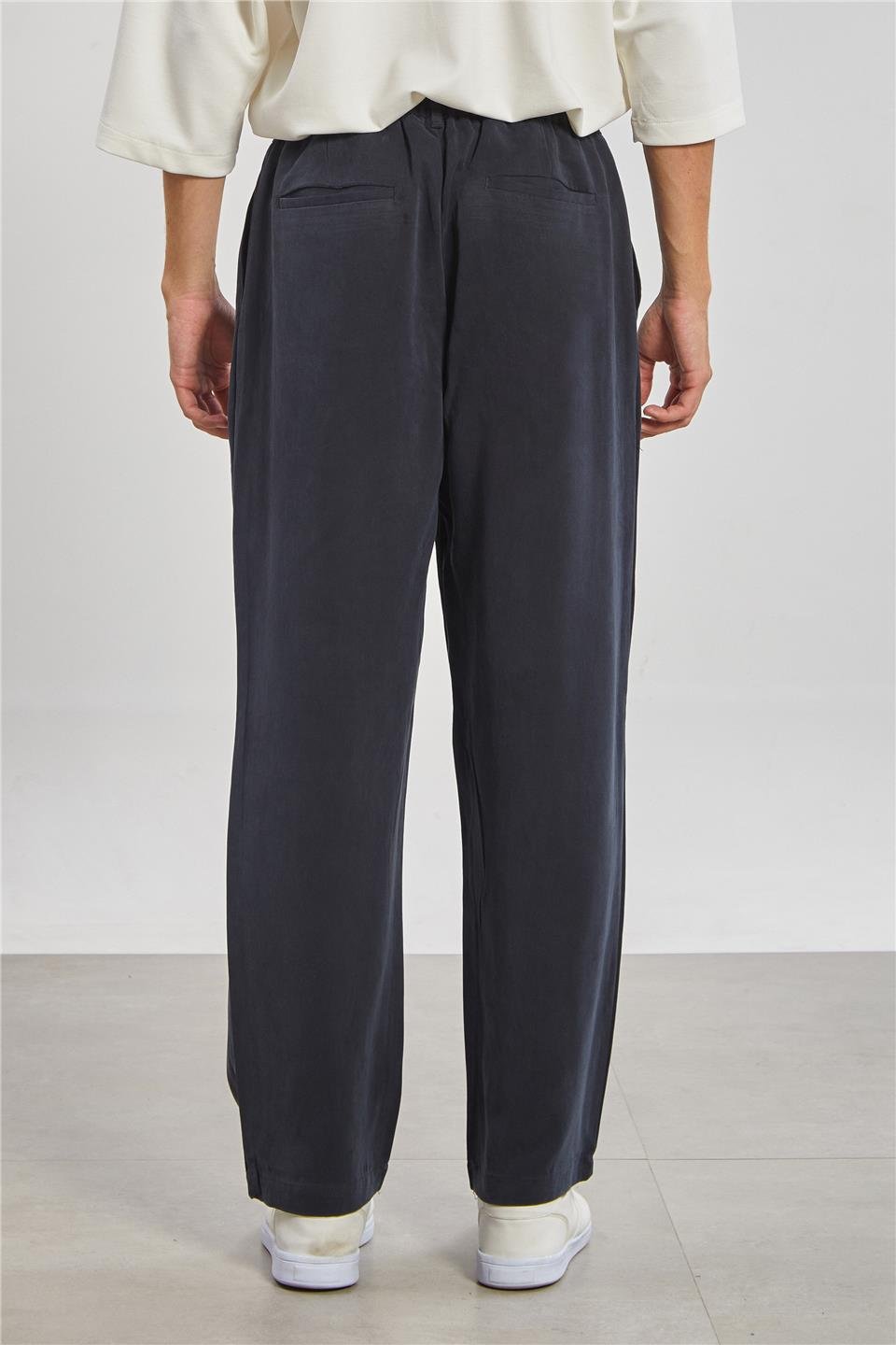 Regular Fit Tensel Erkek Pantolon - Siyah