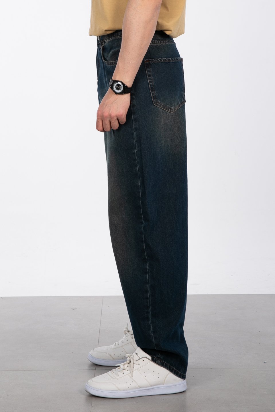 Süper baggy pantolon-DY-001 Yeşil Tint