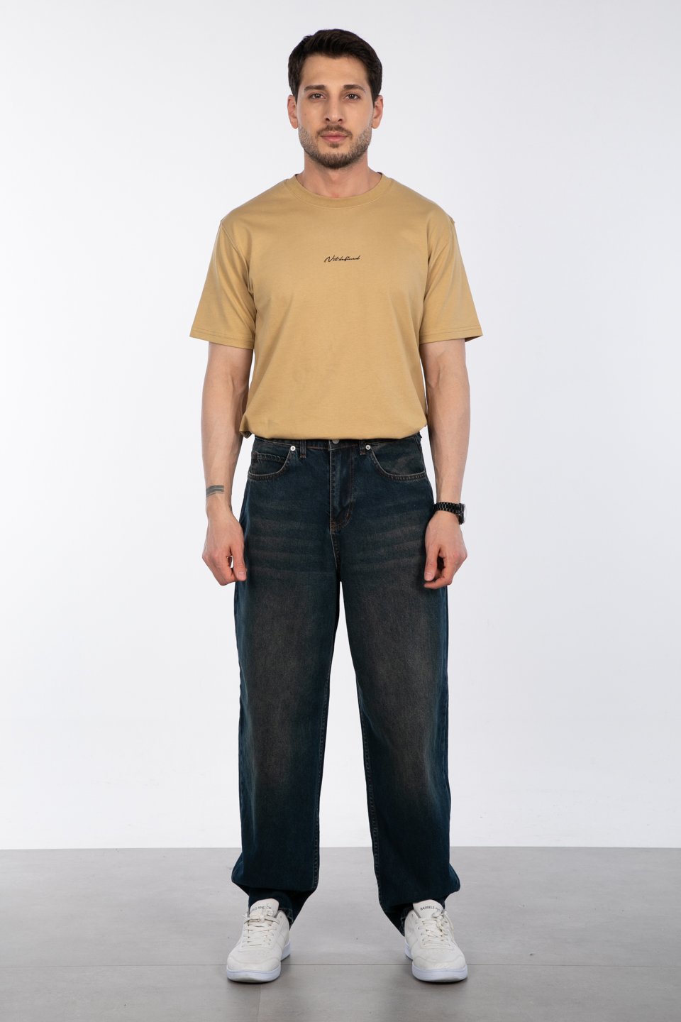 Süper baggy pantolon-DY-001 Yeşil Tint