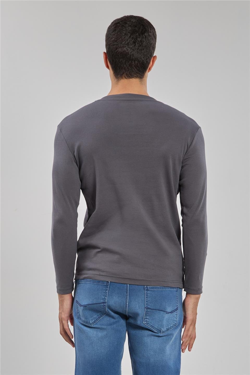 Uzun kollu sweat-5066 Antrasit