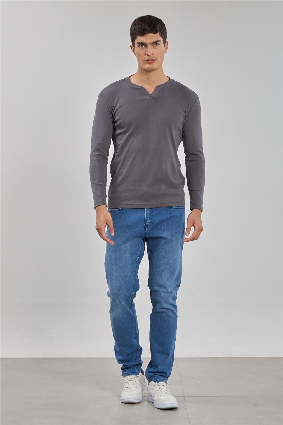 Uzun kollu sweat-5066 Antrasit