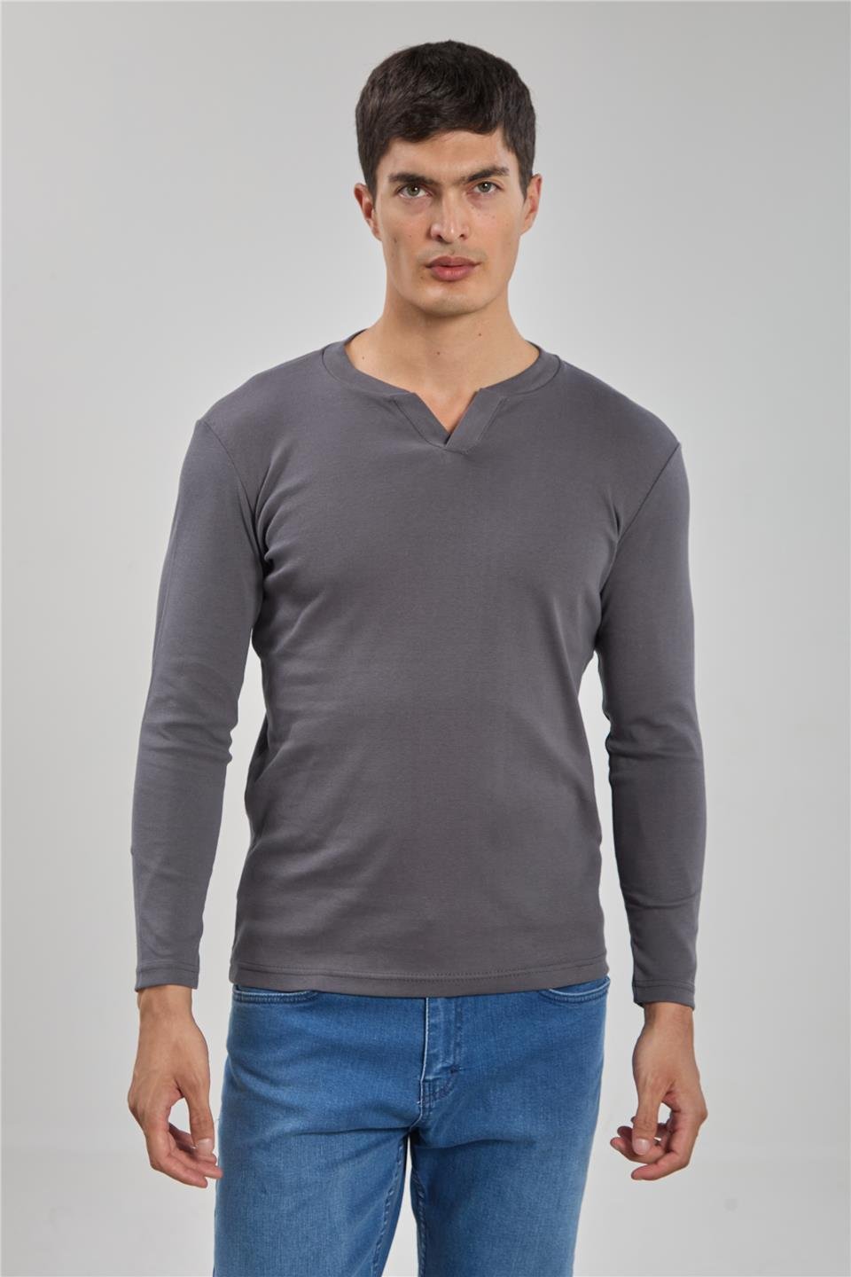 Uzun kollu sweat-5066 Antrasit