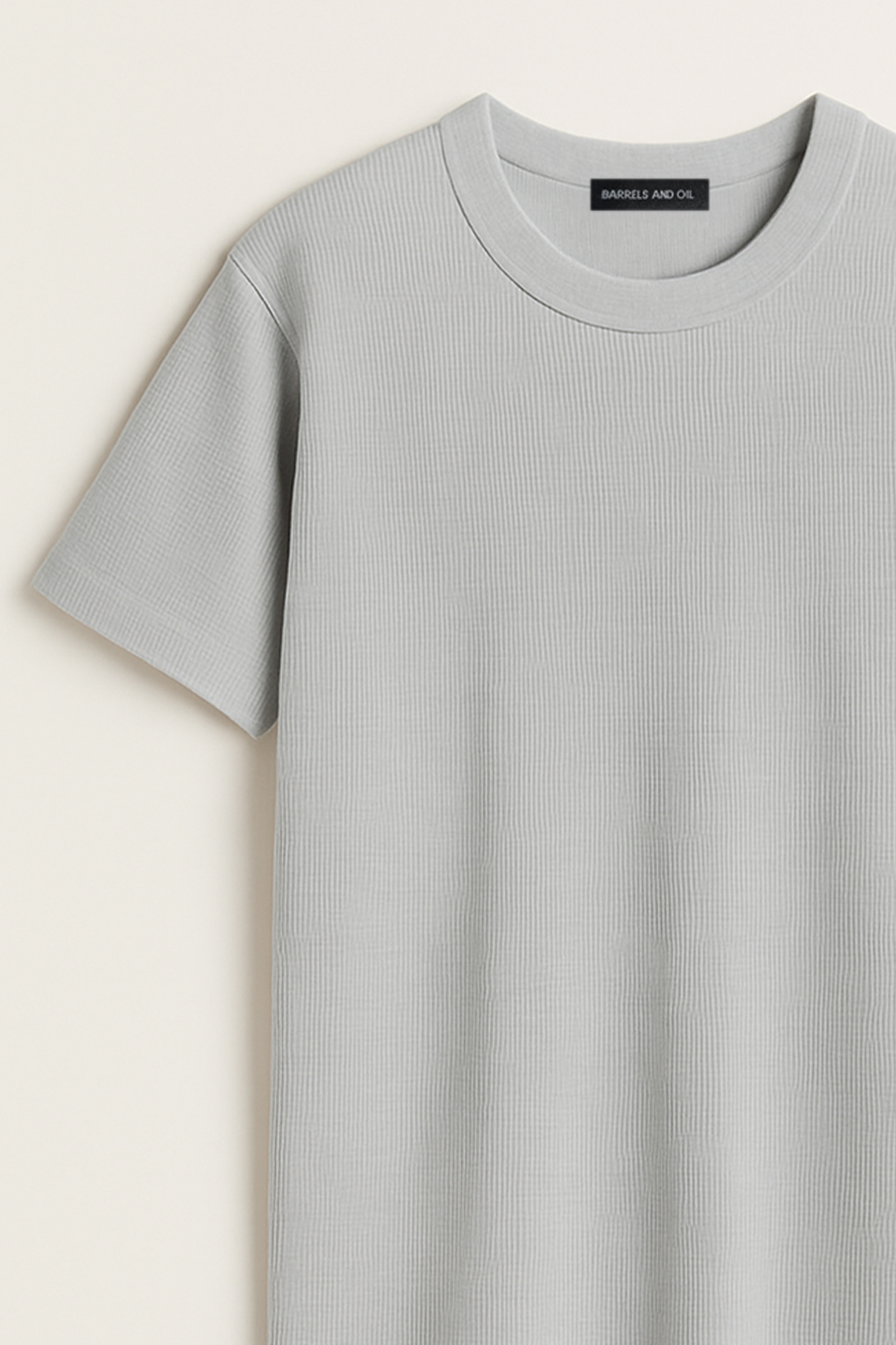 Waffle erkek t-shirt-9047 B.Gri