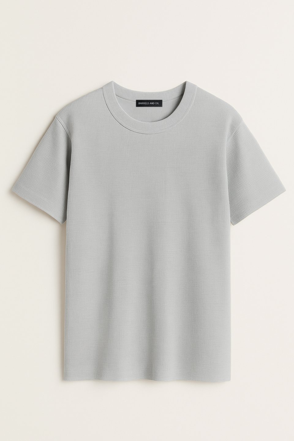 Waffle erkek t-shirt-9047 B.Gri