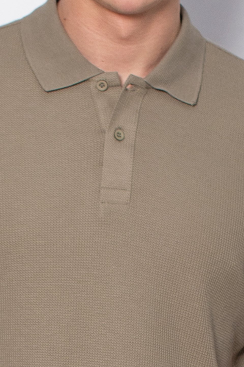 Waffle polo yaka t-shirt-2761 V.Yeşil