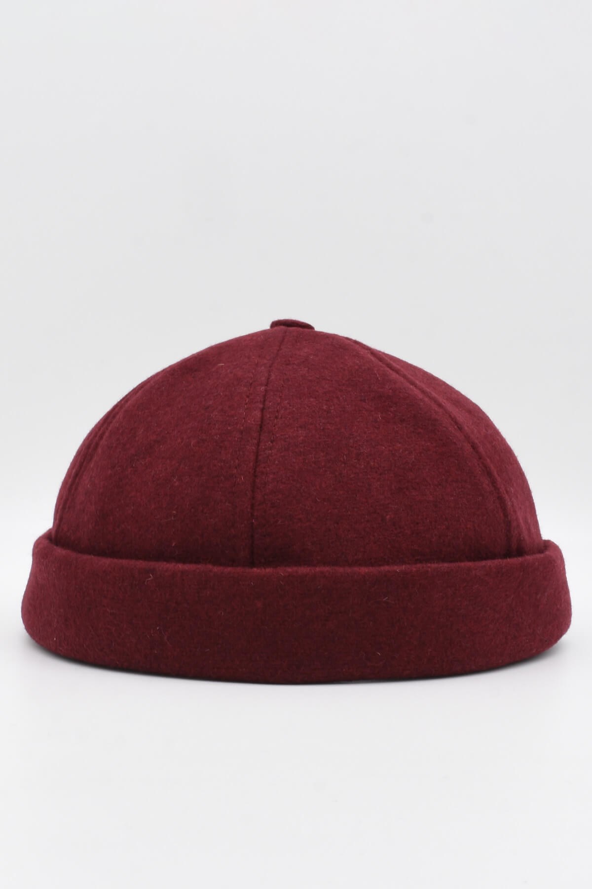 Kışlık Yeni Stil Yün Retro Hip-Hop Docker Şapka Bordo