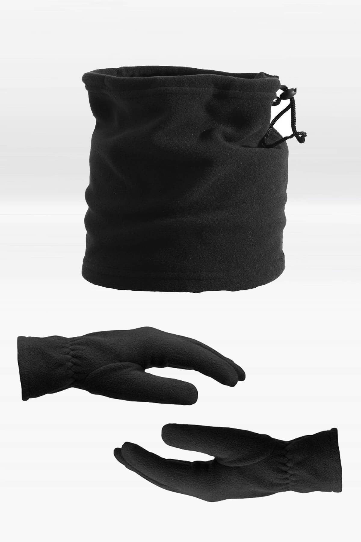 Erkek Polar Set Boyunluk+Eldiven+Bere 3'lü Kışlık Set