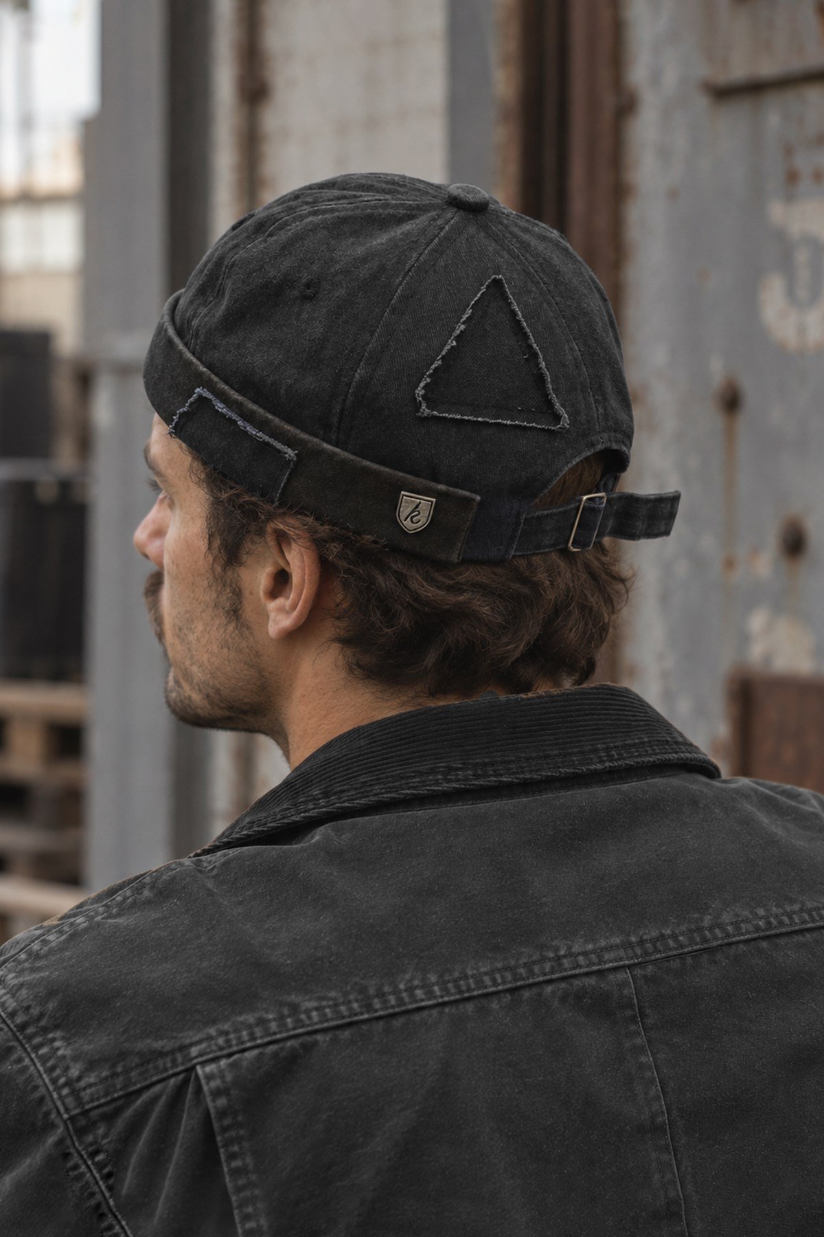 Külah %100 Pamuk Washed Docker Şapka – Antrasit KLH7609
