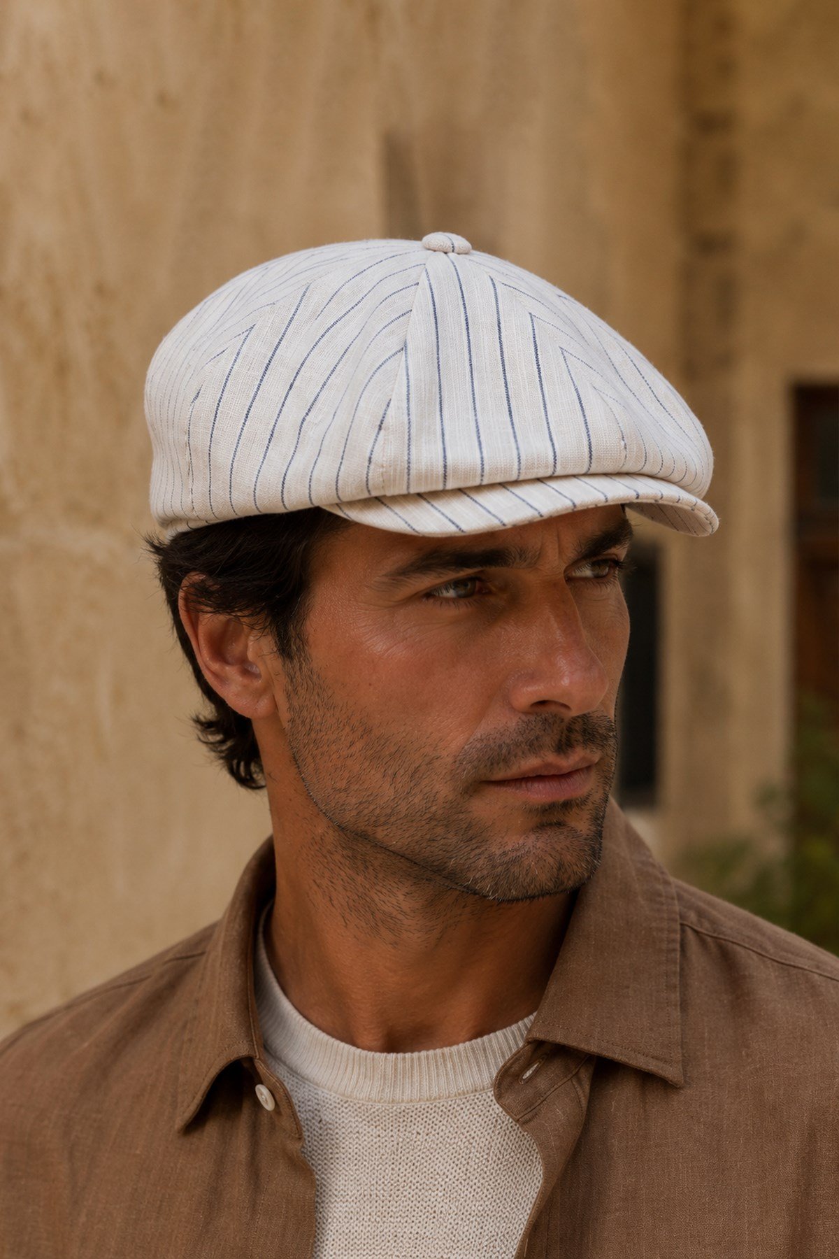 Külah Amalfi Pinstripe Pamuklu Kasket | Baker Boy Collection KLH7605