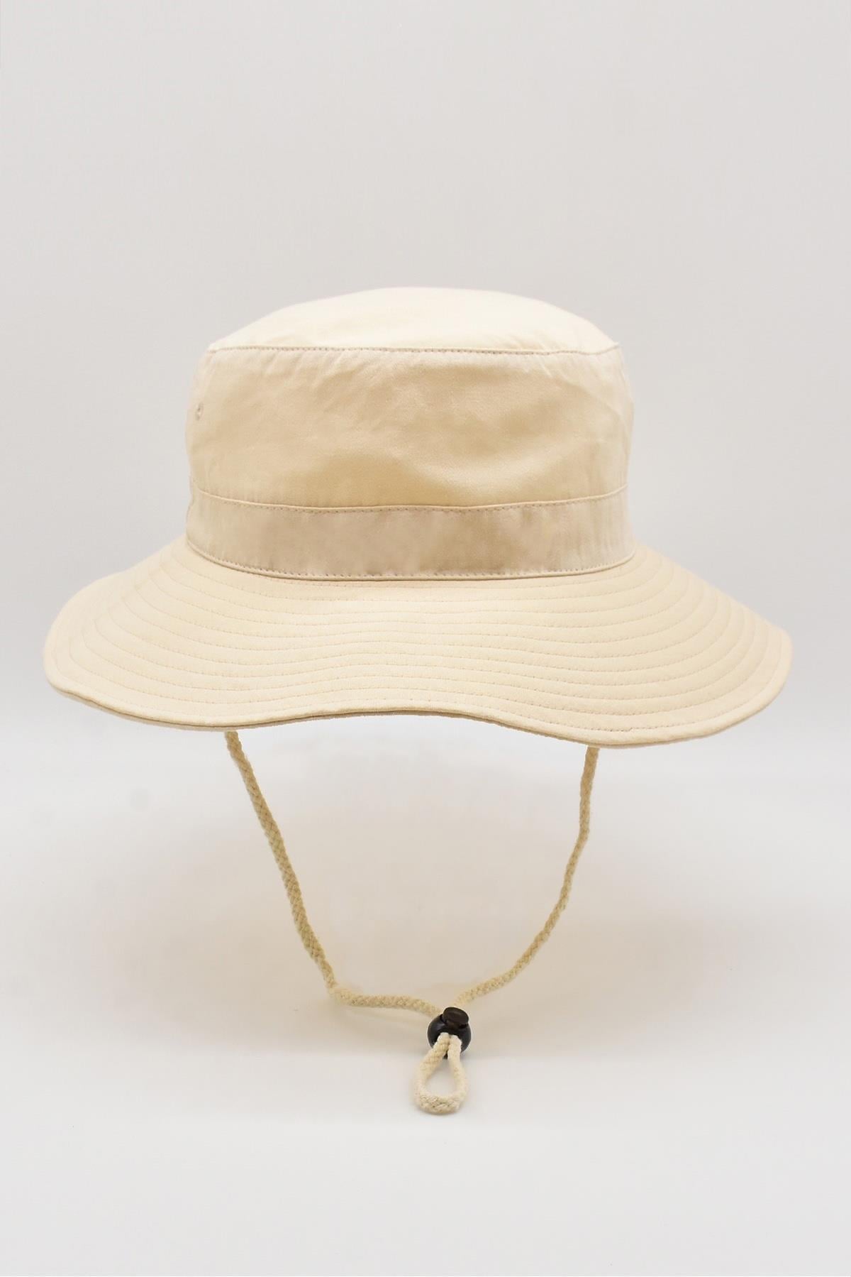 Külah Bej Outdoor Şapka İpli Bucket Safari Şapkası KLH7359
