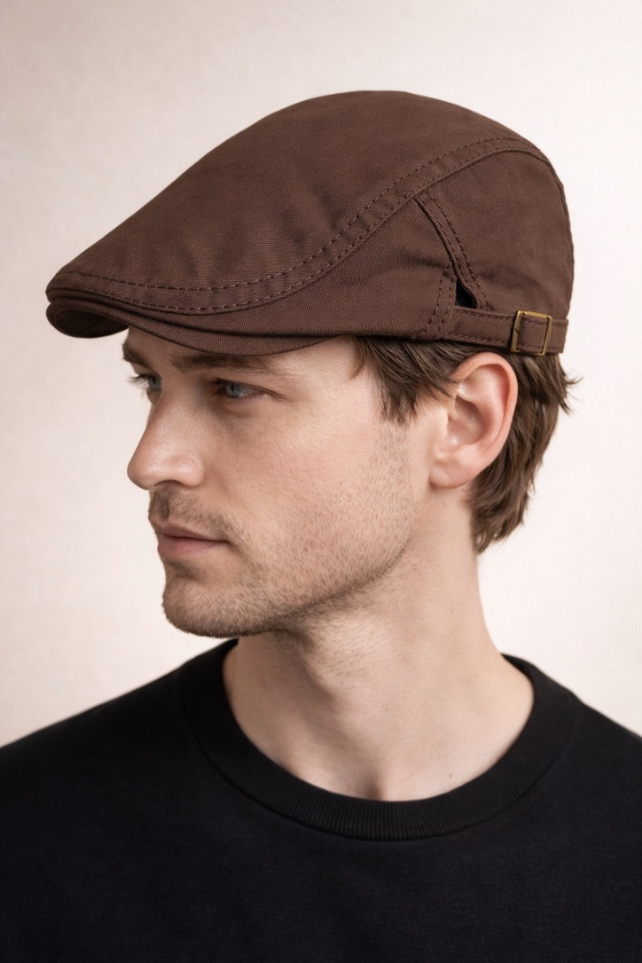 Külah Clean Form Flat Cap – Mocha Stone Kasket KLH7579