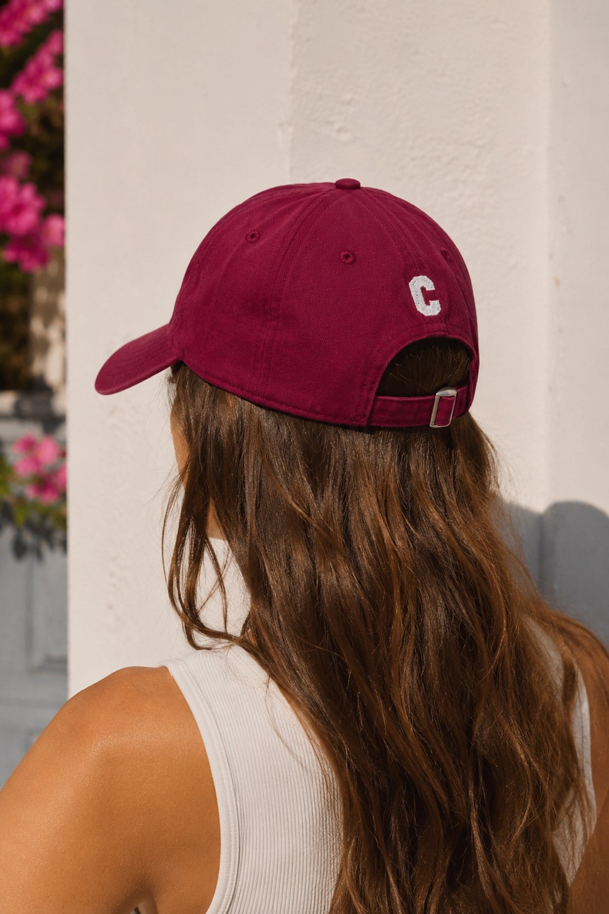 Külah Club Letter Series - C Harf Nakışlı Şapka | Merlot KLH7593