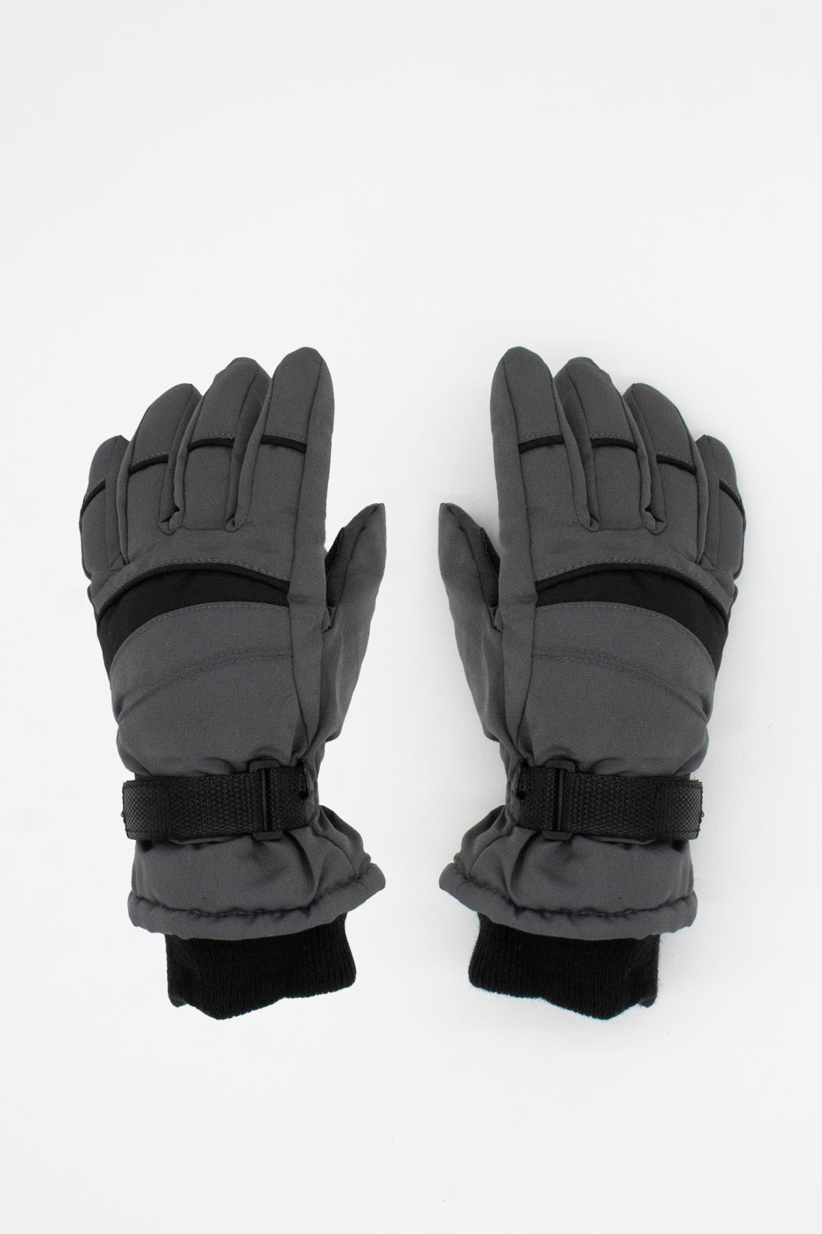 Külah Çocuk İçi Polar Gri Kayak-Kar Eldiveni KLH6884