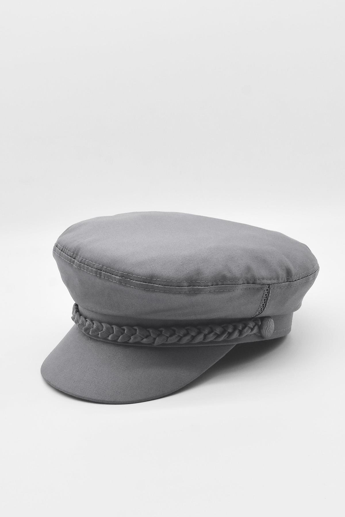 Külah Erkek Driver Kasket Flat Cap Kaptan Şapkası - Gri KLH0663