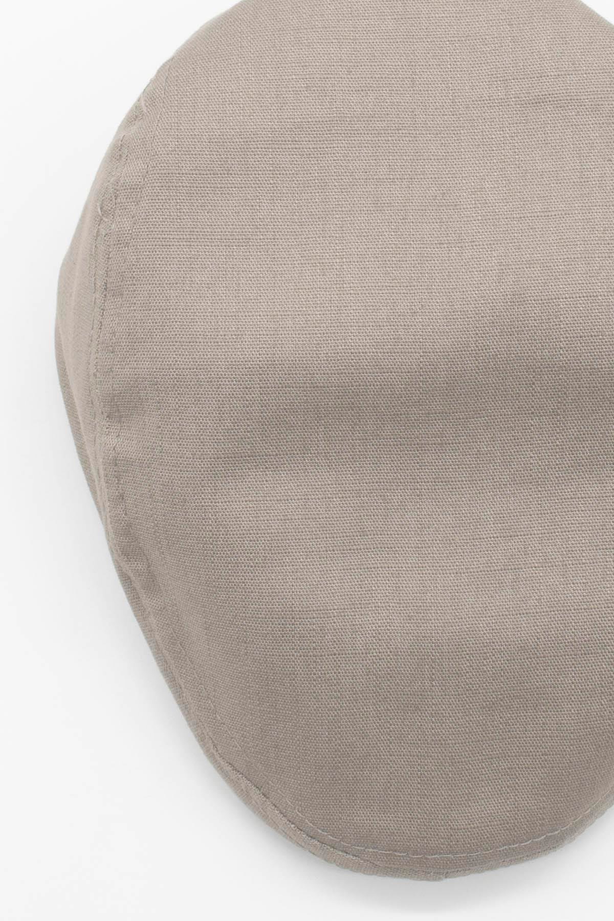 Külah Erkek Düz Pamuklu Latte Flat Cap Kasket KLH6945