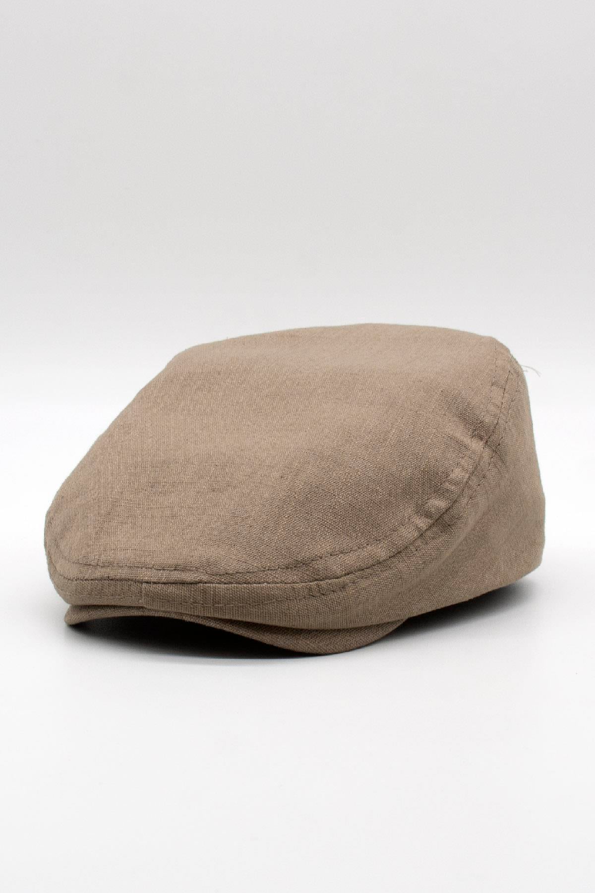 Külah Erkek Düz Pamuklu Mocha Flat Cap Kasket KLH6945