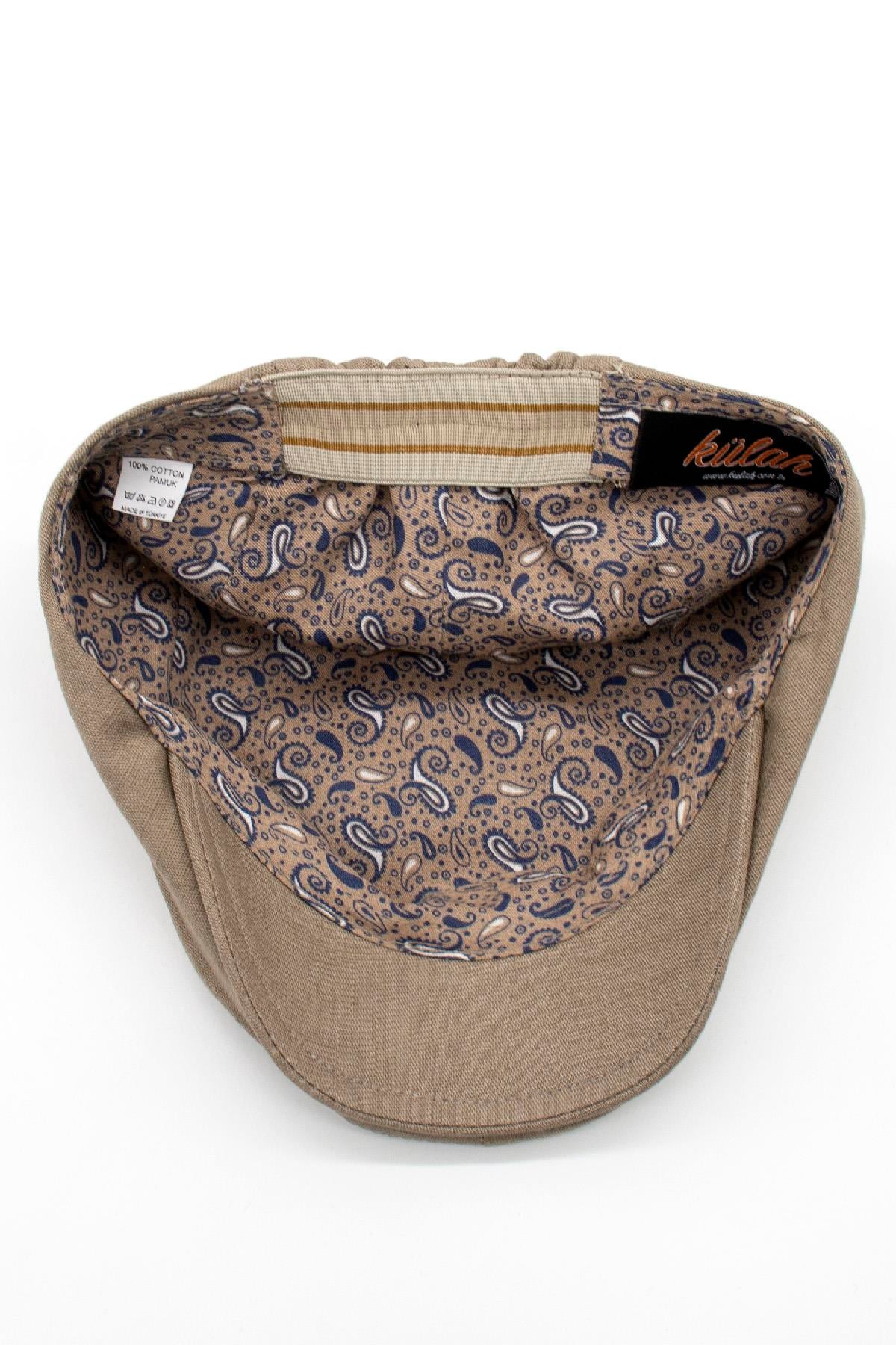 Külah Erkek Düz Pamuklu Mocha Flat Cap Kasket KLH6945